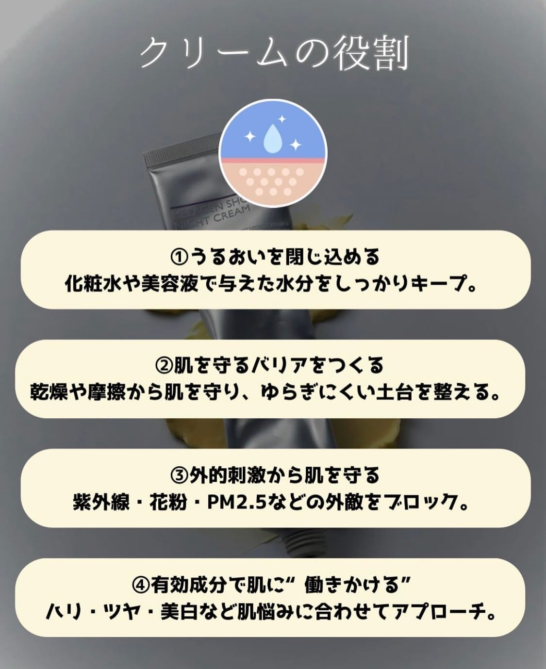 iLLON 】MELAGEN SHOT NIGHT CREAM（イロン メラゲン ショット ナイト