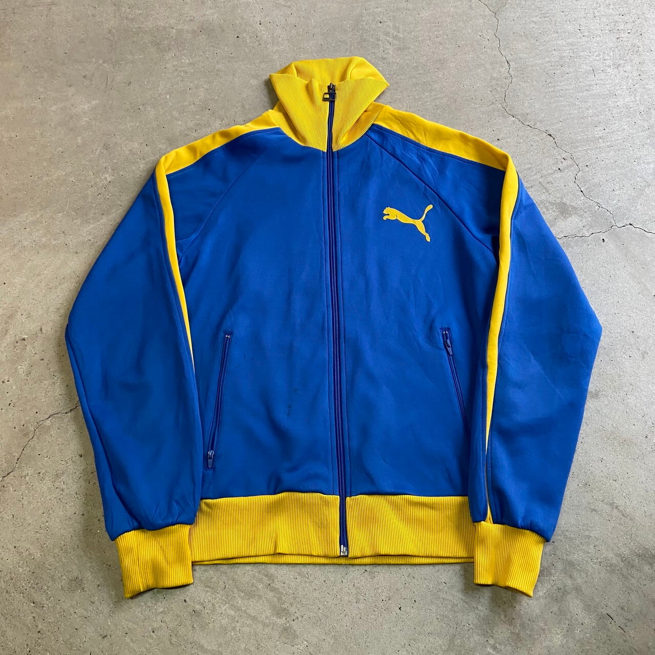 70s 心地よかっ 目付きPUMA ジャージ 黒×黄 WESTGERMANY製 