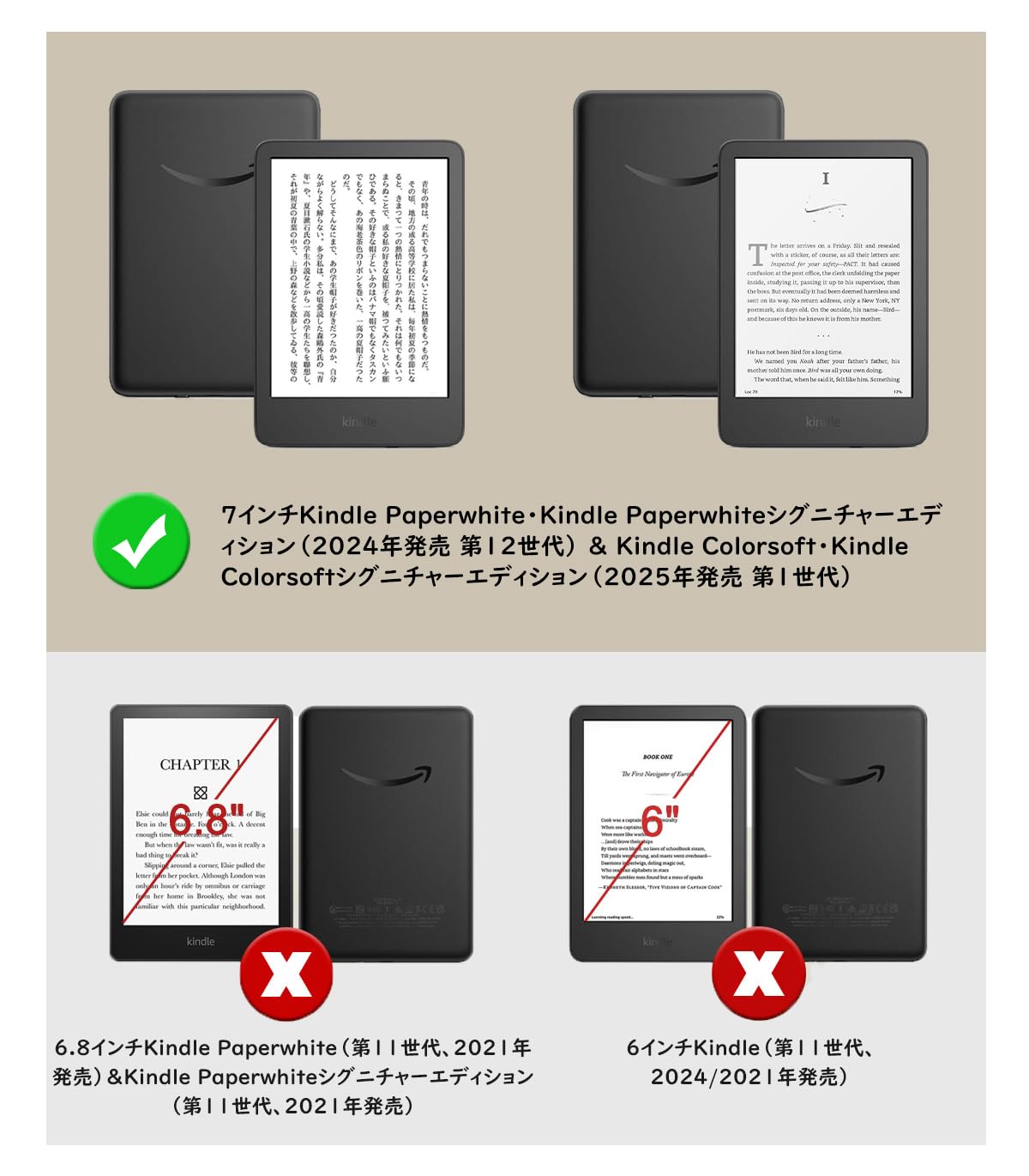 TiMOVO Kindle Paperwhite ケース 2024 第12世代 7インチ Kindle