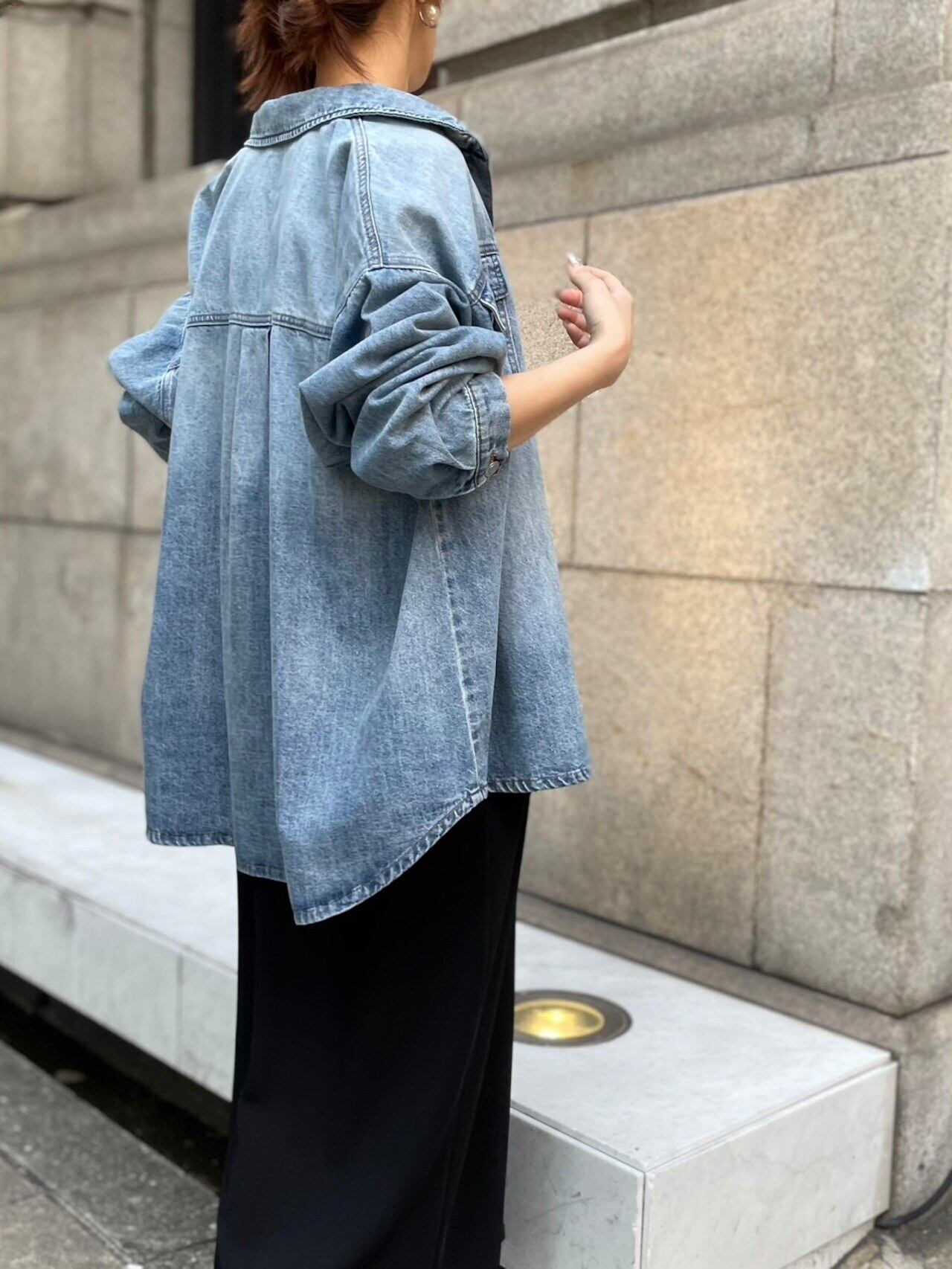 【新品】カフネ cafune デニム オーバーシャツ ジャケット 新品】カフネ cafune デニム オーバーシャツ ジャケット