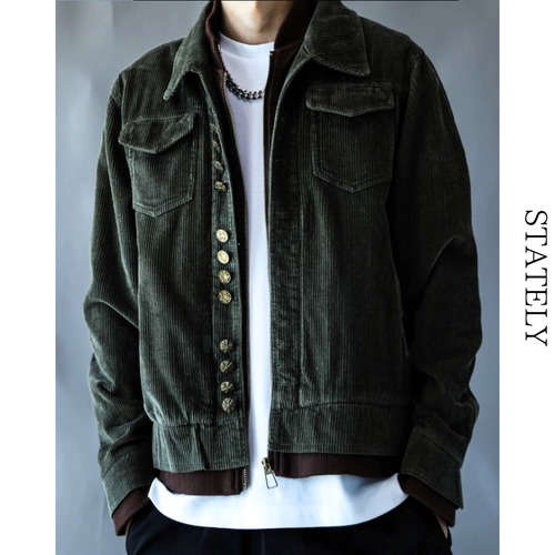 Military Corduroy レイヤードジャケット_O87 画像