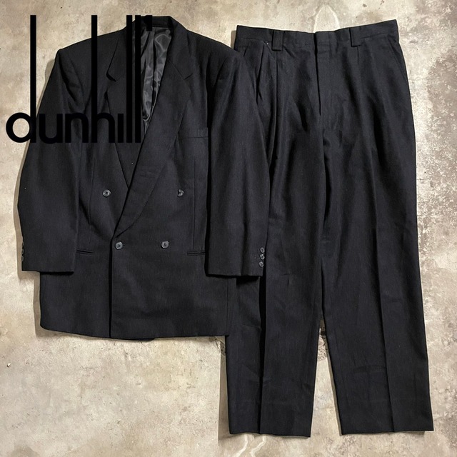 〖dunhill〗wool double setup suit/ダンヒル ウール ダブル セットアップ スーツ/lsize/#0323/osaka