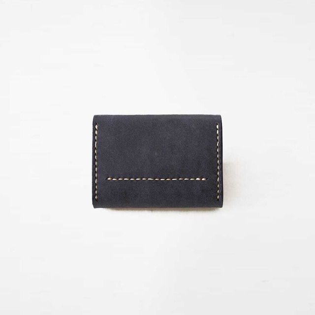 【残り1点】再販なし カードがたくさん入る ミニ財布【ネイビー×ブラウン】