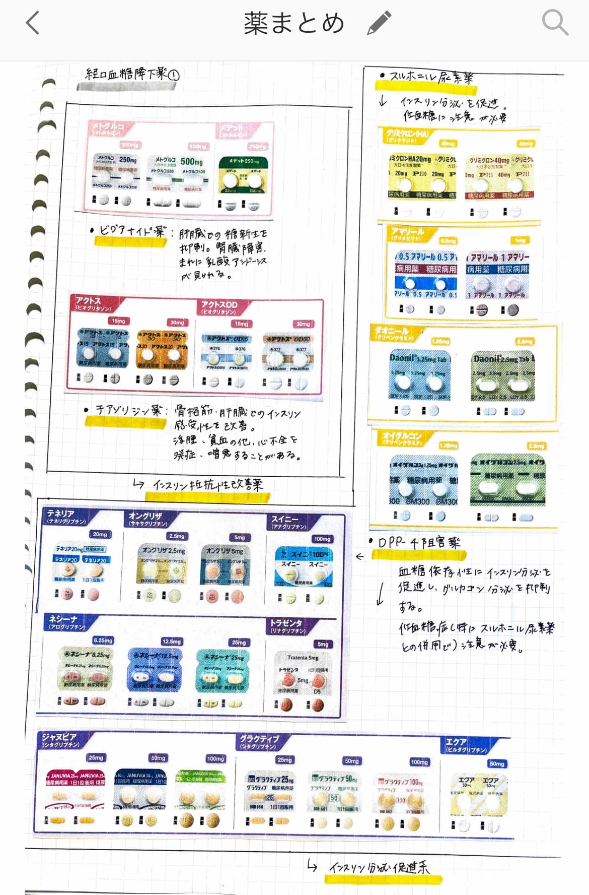 薬まとめノート（クレジットカード対応） | czynotebook
