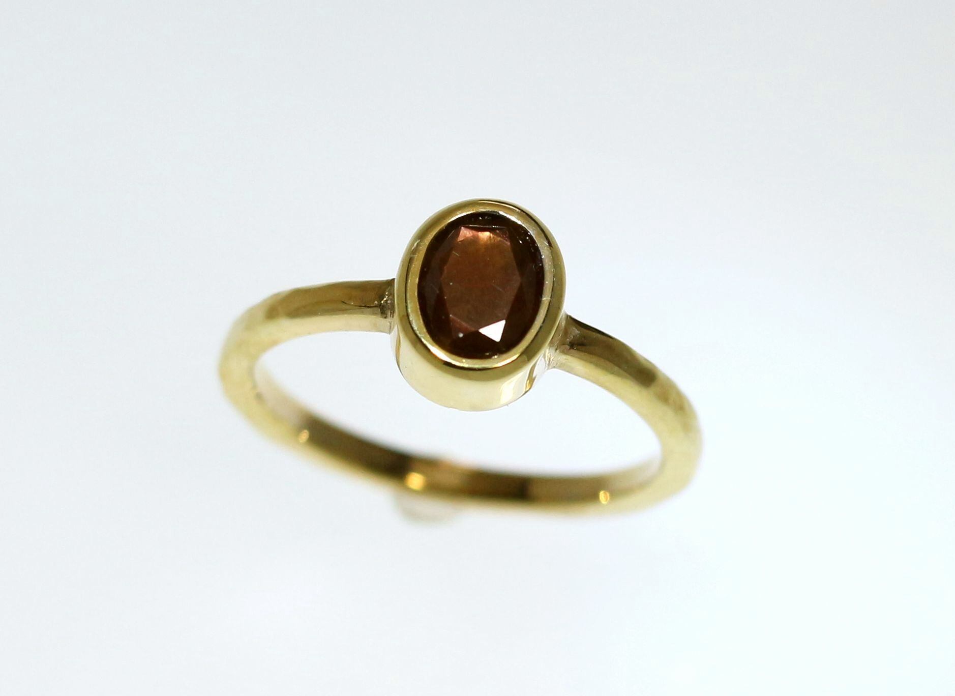 K10YG レインボーガーネットリング 0.85ct | Atelier Ozaki