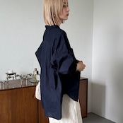 インド綿オーバーSH/ネイビー