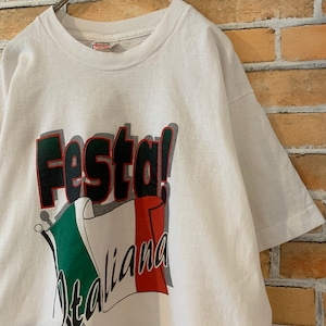 【FRUIT OF THE LOOM】80s 90s イタリア Tシャツ M