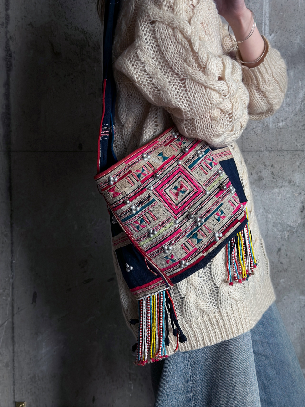 Akha tribe／Vintage embroidery bag