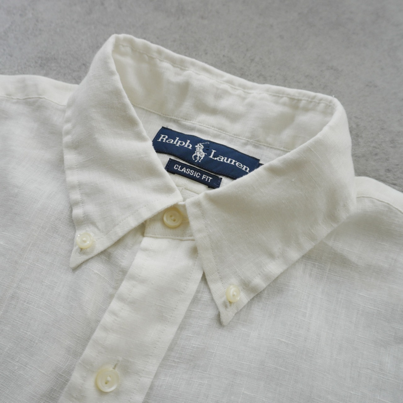 Ralph Lauren Linen Panel Print S/S BD Shirt  [M] 古着 - 4