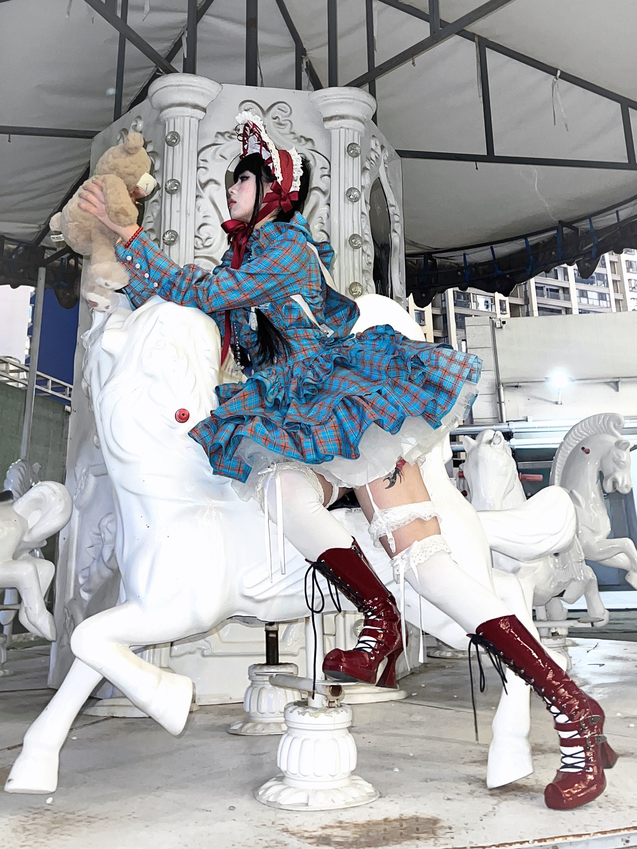 入荷済み「CATCOCOON・A DOLL'S HOUSE」チェック柄 ブラウス