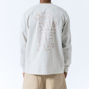 スターレタープリントアメカジロングTシャツ　1088