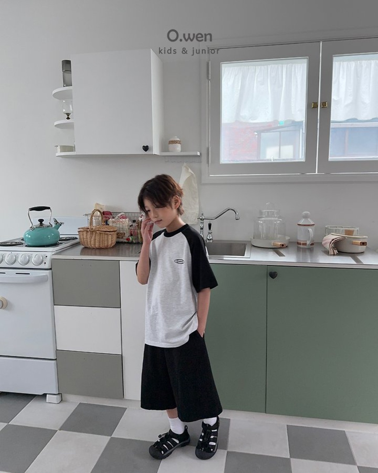 [O.wen] Standard Raglan Tee (JS/JM/JL/JXL) / [오웬] 스탠다드래글런티 (JS/JM/JL/JXL)