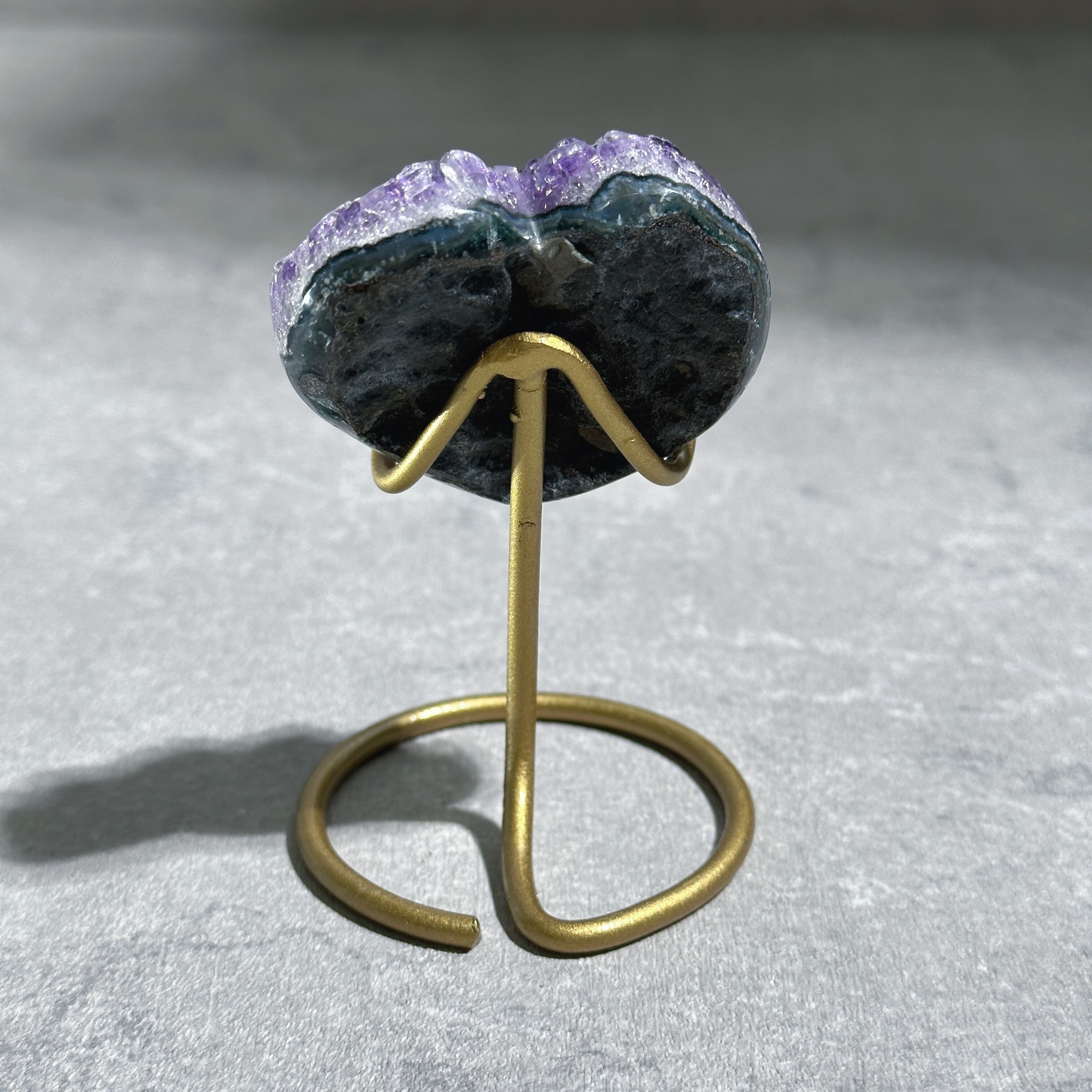 台座付き♡アメジスト ハート型22◇Amethyst◇天然石・鉱石