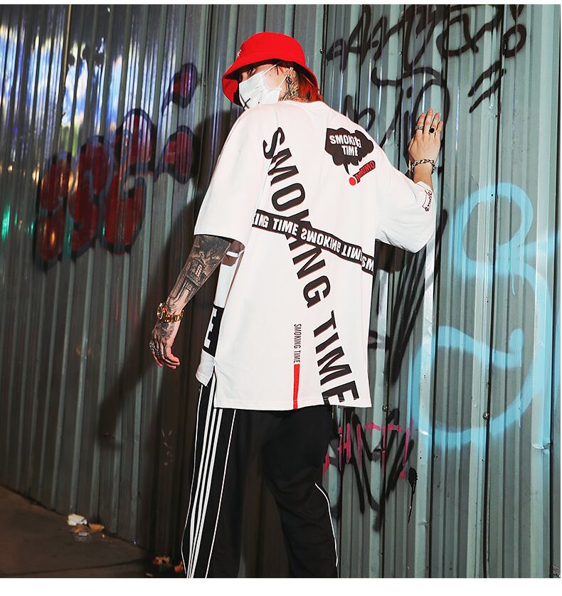 全2色 Tシャツ カットソー プリント カジュアル ストリート 