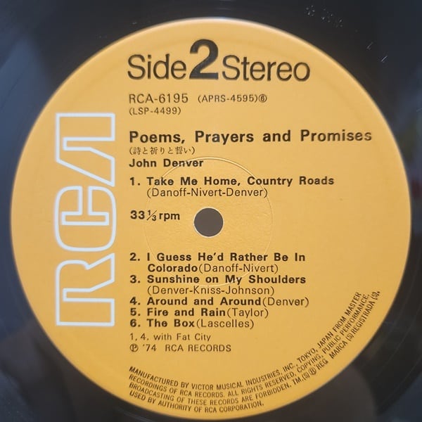 John Denver / Poems, Prayers & Promises [RCA-6195] - 画像4