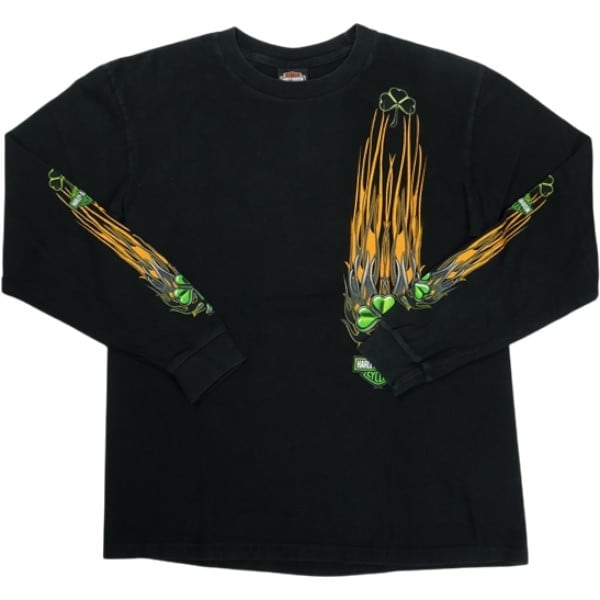 『希少』ハーレーダビッドソン ヴィンテージ ロングTシャツ クローバー Size【L】 VINTAGE ヴィンテージ Harley-Davidson ハーレー