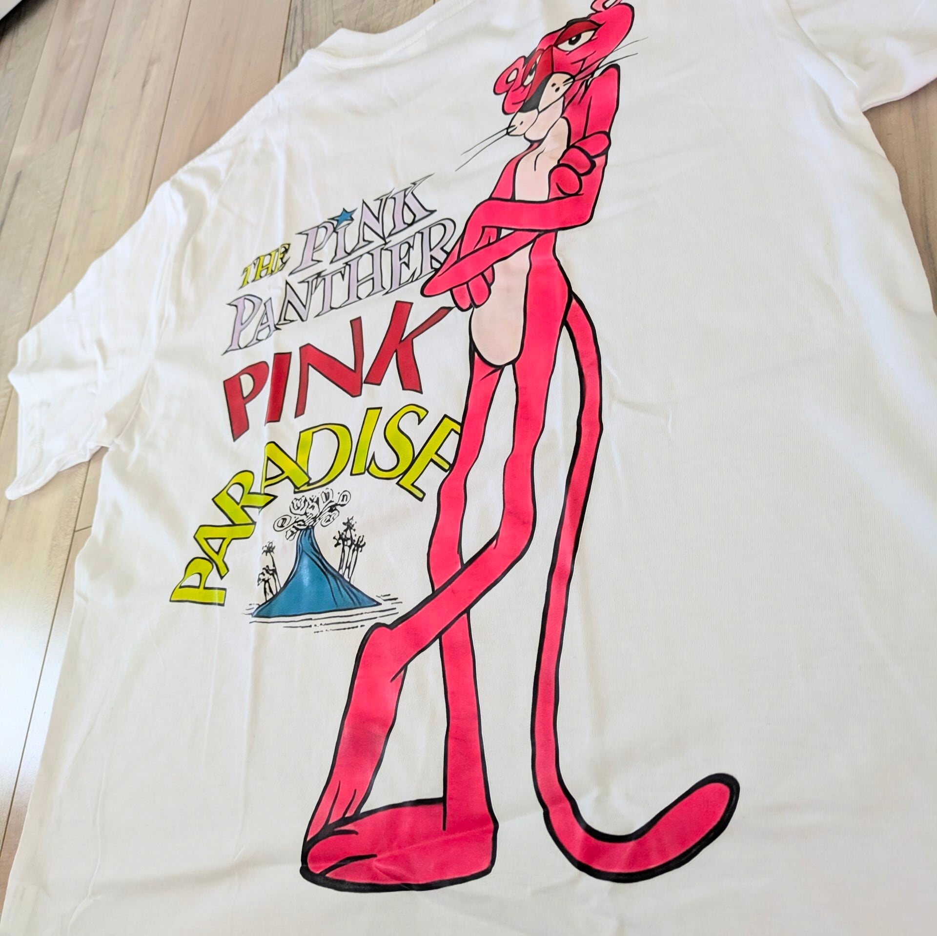【 The Pink Panther / ピンクパンサー 】 『PINK PARADISE』 Tシャツ / 90' 〚アメリカン雑貨 アメトイ〛