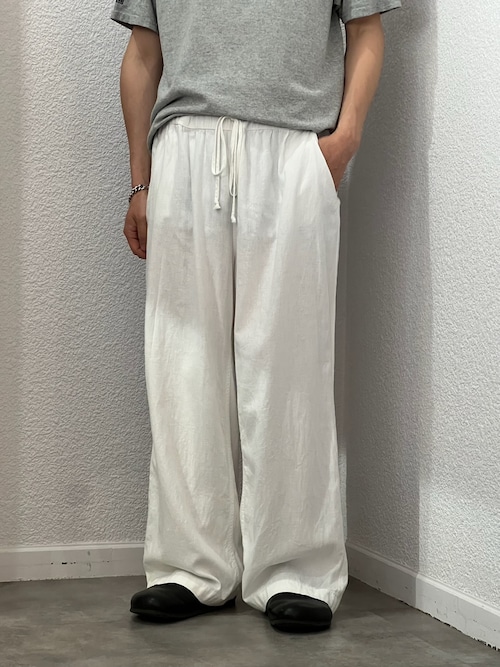リネン　レーヨン　パンツ　XL