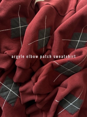 裏起毛 アーガイルエルボーパッチクラシカルmtm（90〜130cm）4257