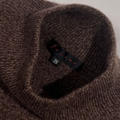 カシミヤ100% faveur ファヴール ハイネック ニット セーター 38 /ダークブラウン系 レディース