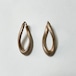Vintage 925 Silver Goldwash Hoop Pirced Earrings Made In Italy