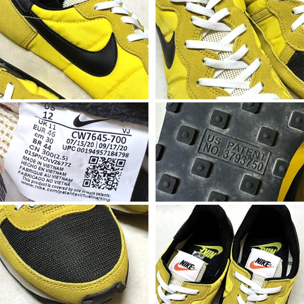Nike Challenger ブラック/イエロー スニーカー 1点物◇ナイキNikeチャレンジャー黄黒ランニングスニーカー古着メンズ