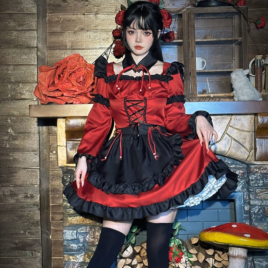 中華風 小悪魔 ノエル衣装 クリスマス コスチューム イベント メイド