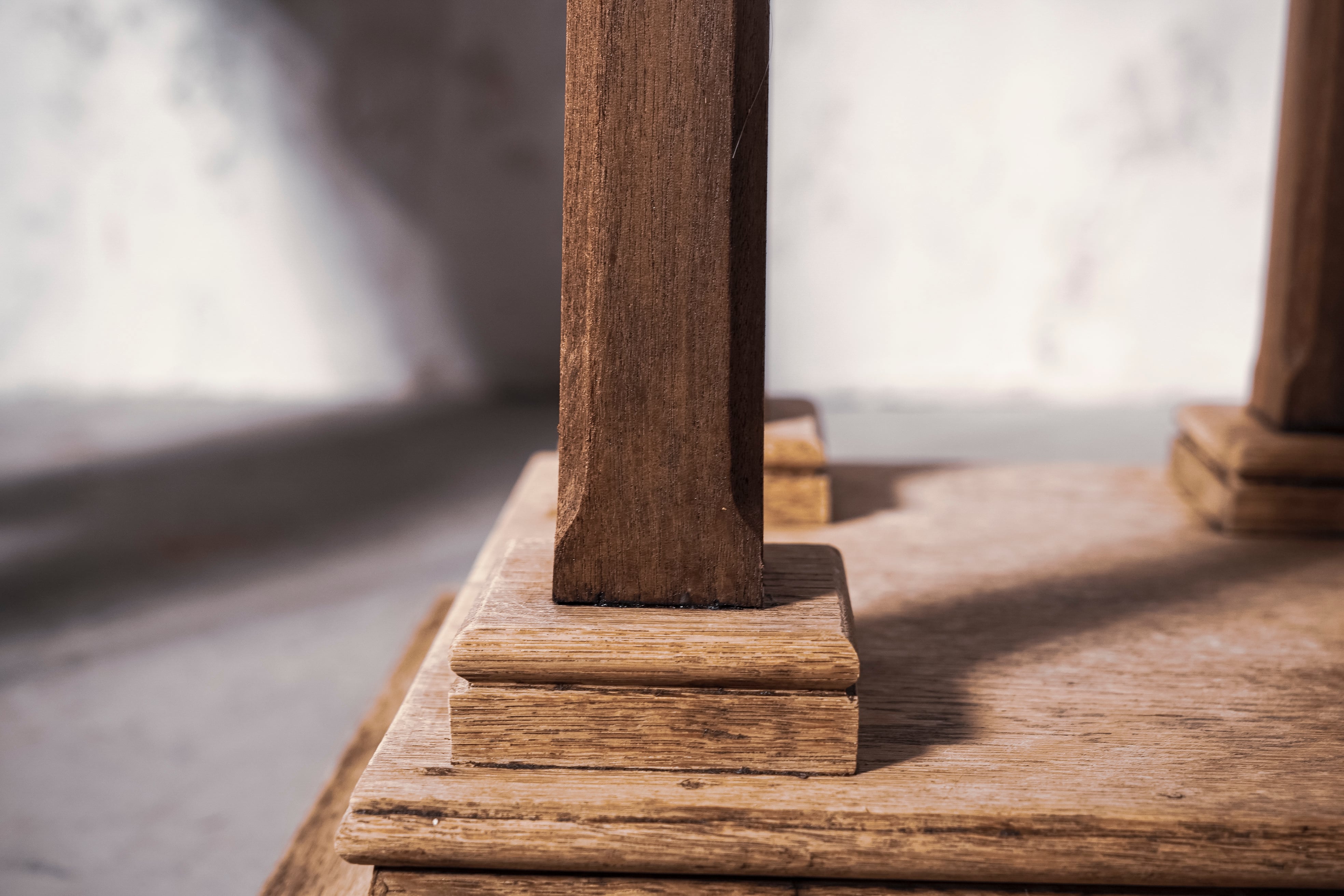 アンティークディスプレイスタンド/花台/ディスプレイ台/オーク材/飾り