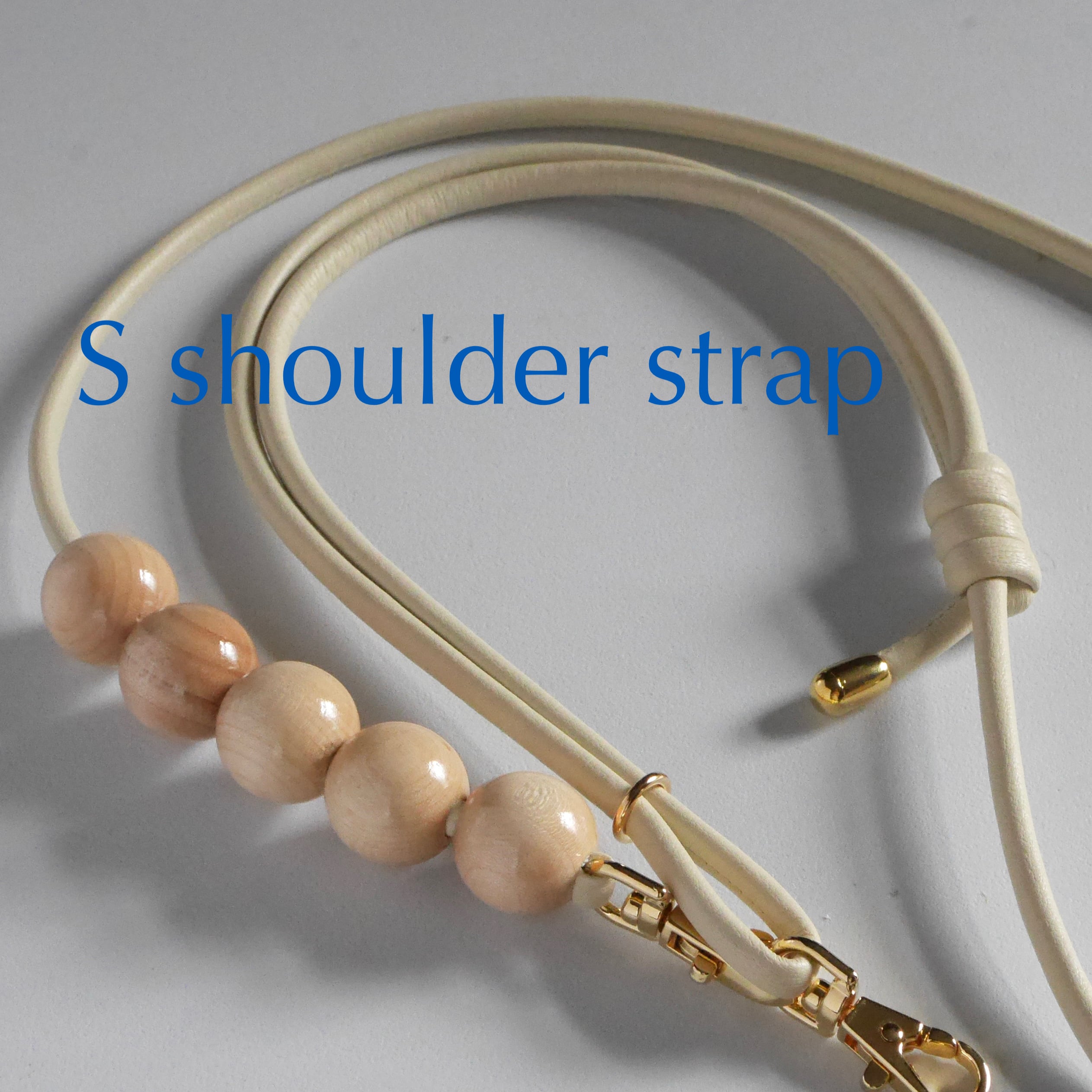 shoulder strap：ウッド（S）× 5 ナチュラル / アイボリー | nity