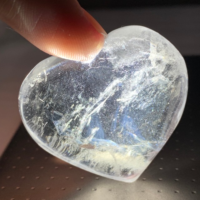 22.天使の梯子☆水晶☆エンジェルラダー 珍しいハートモチーフ♪