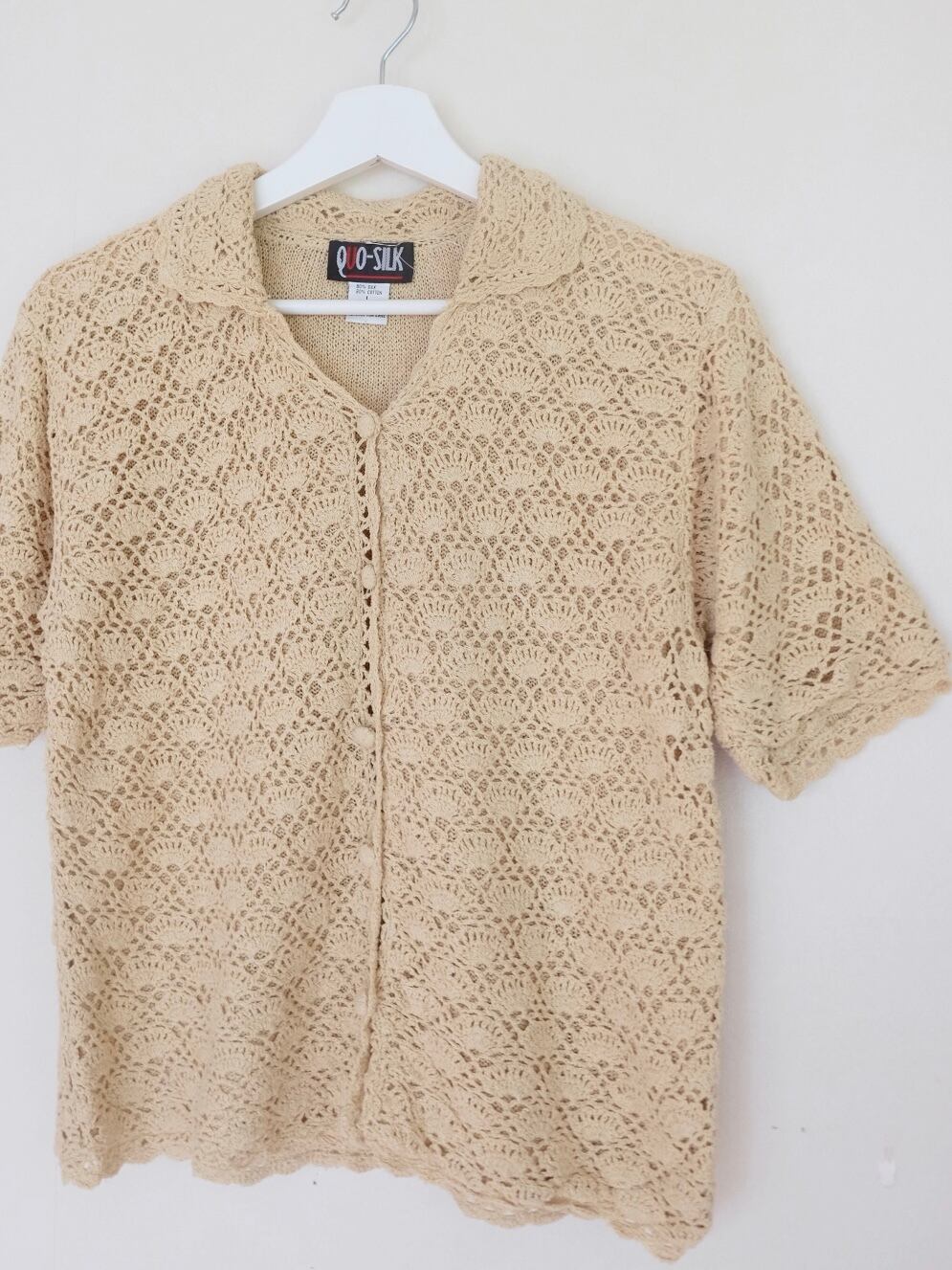 Collar knit cardigan