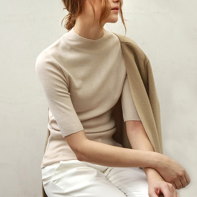 モックネックニットTee K0196