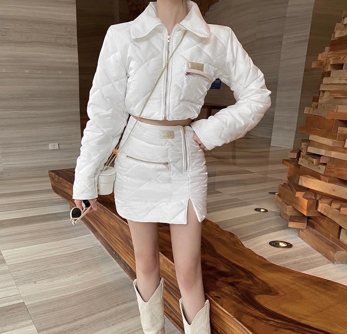 ホワイトキルティングセットアップ | HoneyAnt 