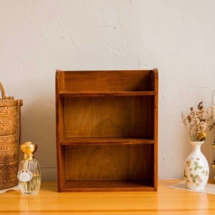 wood mini shelf A / アンティーク調 レトロ ウッド ミニ シェルフ 収納 陳列 棚 韓国 北欧 雑貨