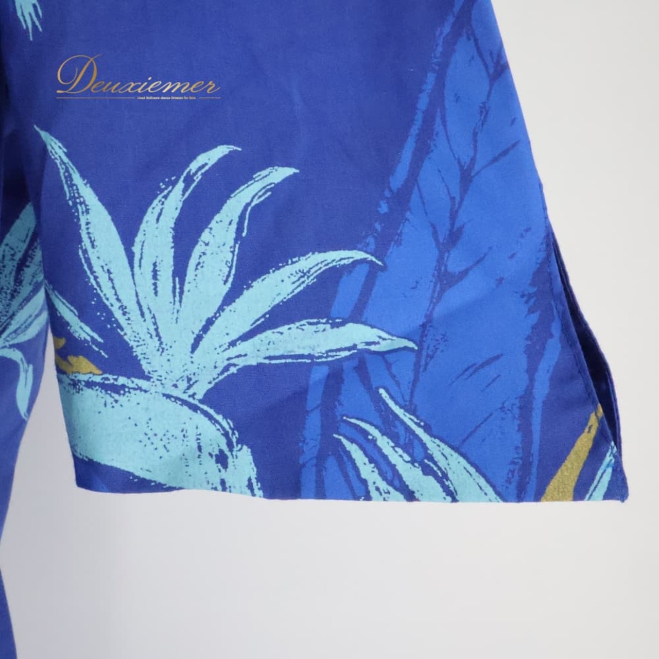 フラダンス 衣装 ALOHA STANDARDS アロハスタンダード ワンピース ドレス ブルー系 日本製 ワントーン かわいい 華やか 鮮やか 明るい 爽やか 青 ハワイアン アロハ ハワイアンプリント フラ ダンス レッスン 練習 イエロー系
