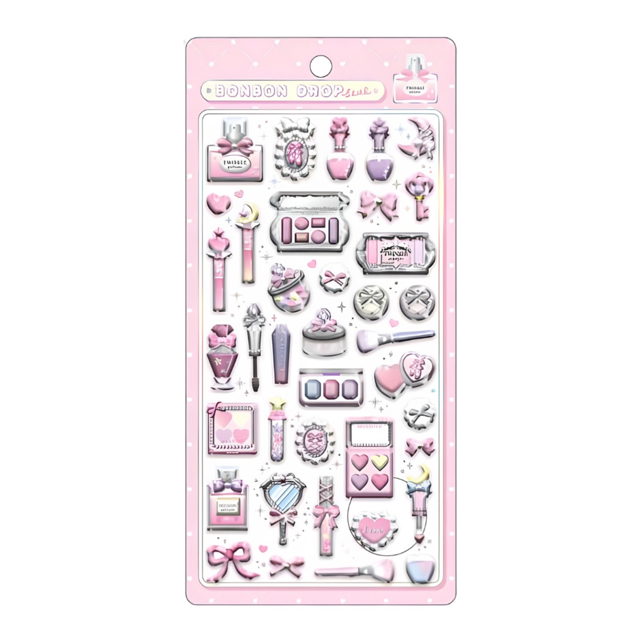 【予約】ボンボンドロップシール　コスメダイスキ/ピンク - 1