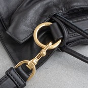 ロエベ フラメンコ ミディアム ヴィンテージ ブラック ラムスキン レザー