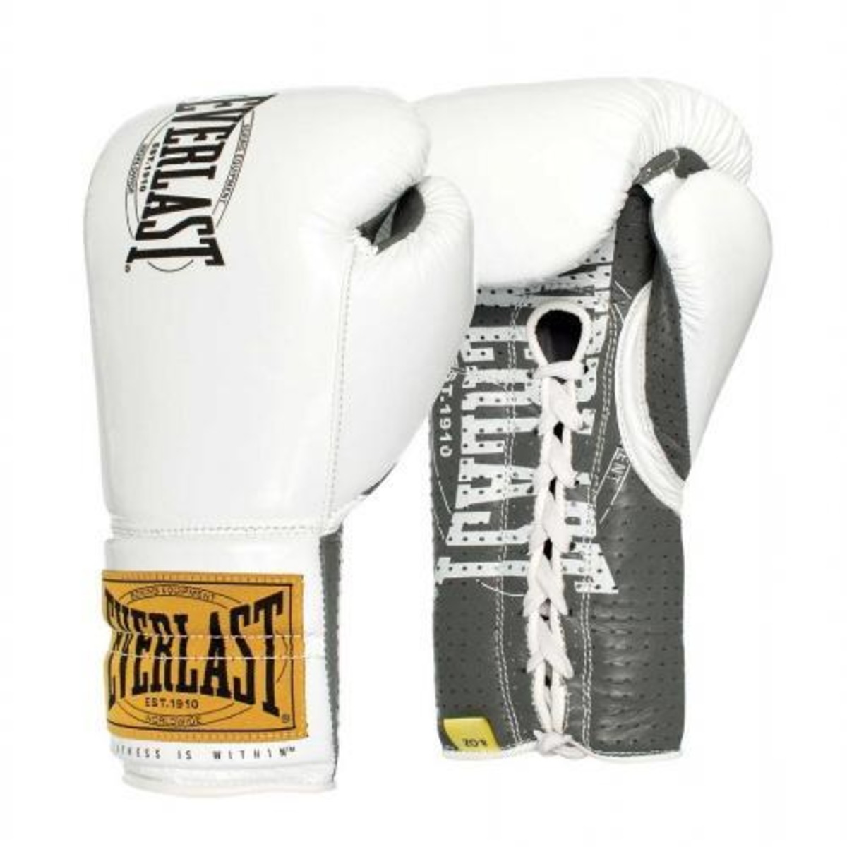 Everlast 1910クラシックファイトグローブ ホワイト/グレー 