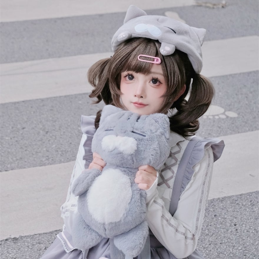ゆめかわいい 猫探偵 ぬいぐるみバッグ 甘ロリ マスコットキャラクター