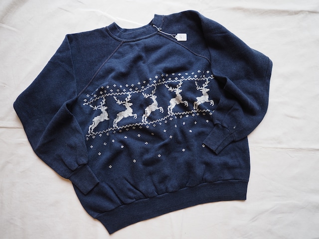 1980's USA Raglan sleeve Animal Sweat/XL