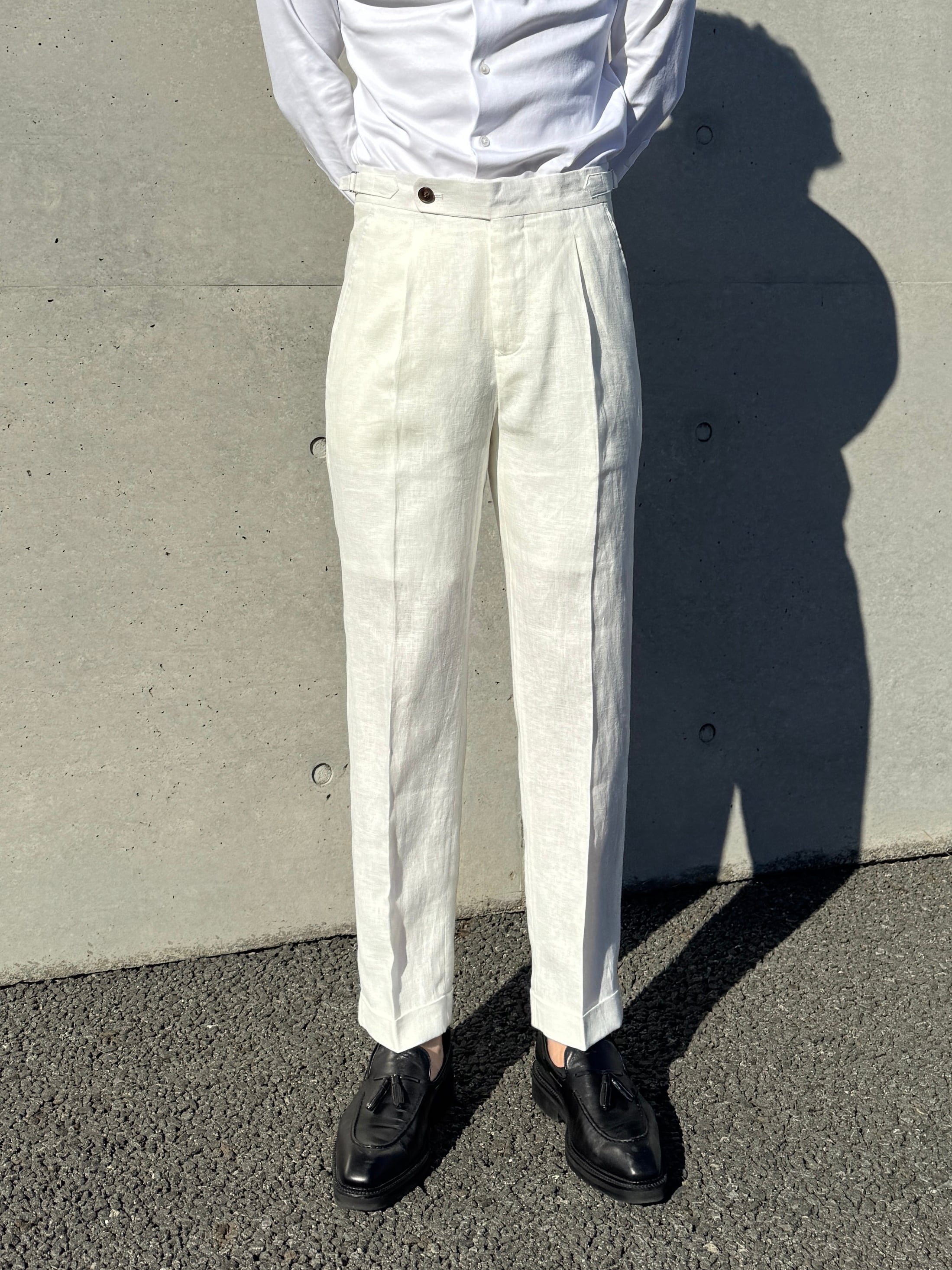 リネンベルトレススラックス【春夏用】 | Wide Range