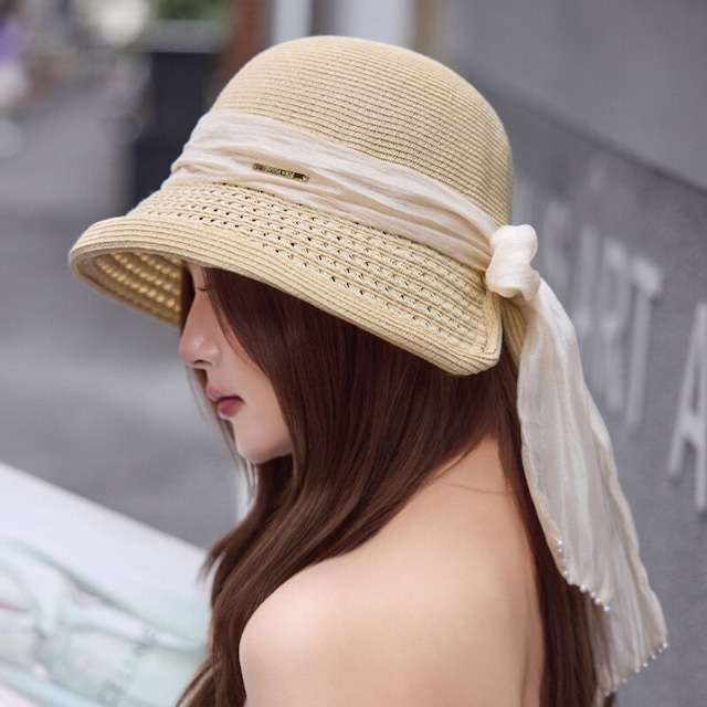 Wide brim straw hat　M870