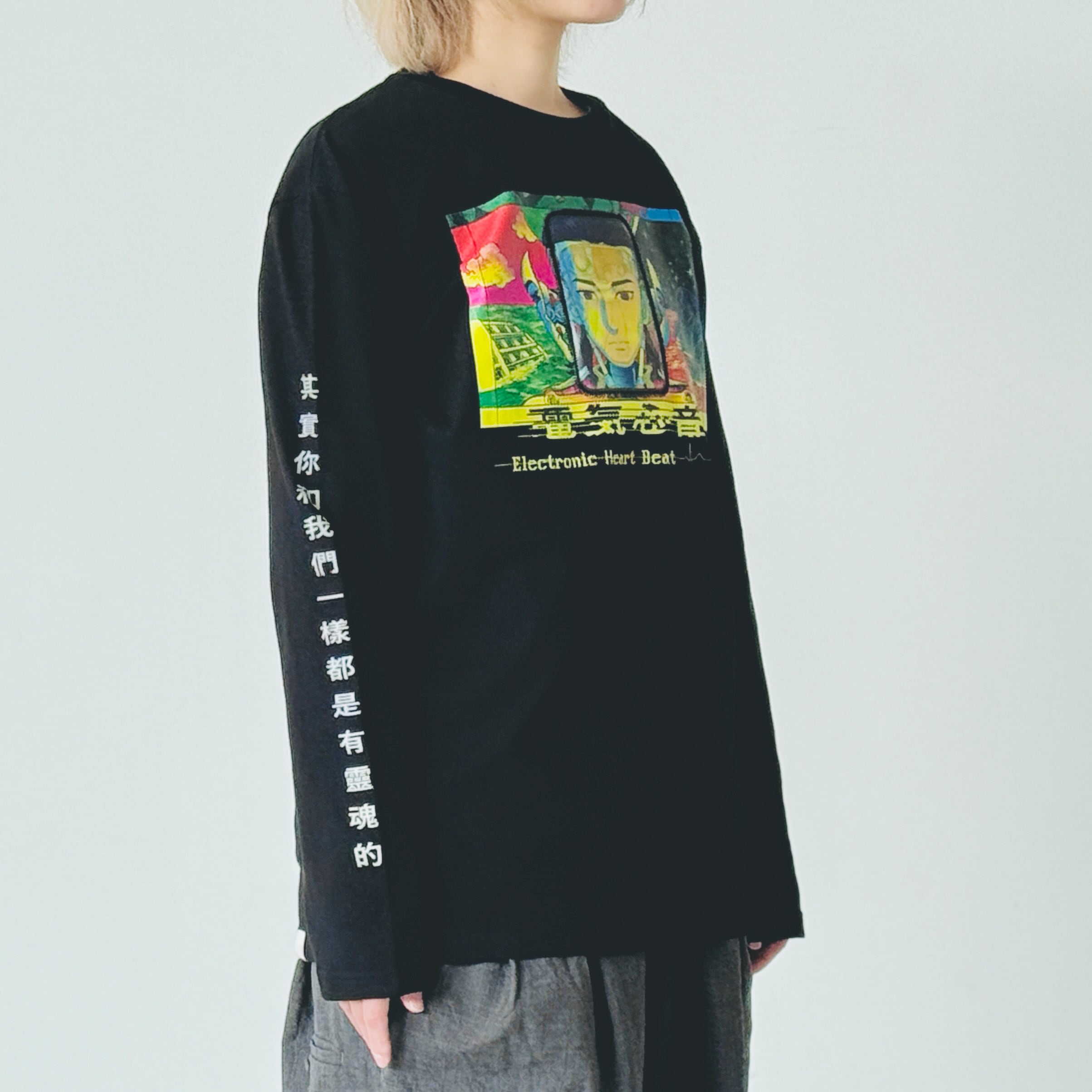 江康泉オリジナルレンチキュラーロングスリーブTシャツ【BLACK】 | Pay ID