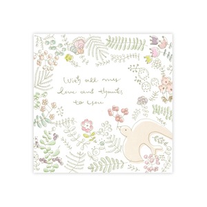 メッセージカード『鳥とお花のメッセージカード』 ～ 奈月 〜　[N3-1]