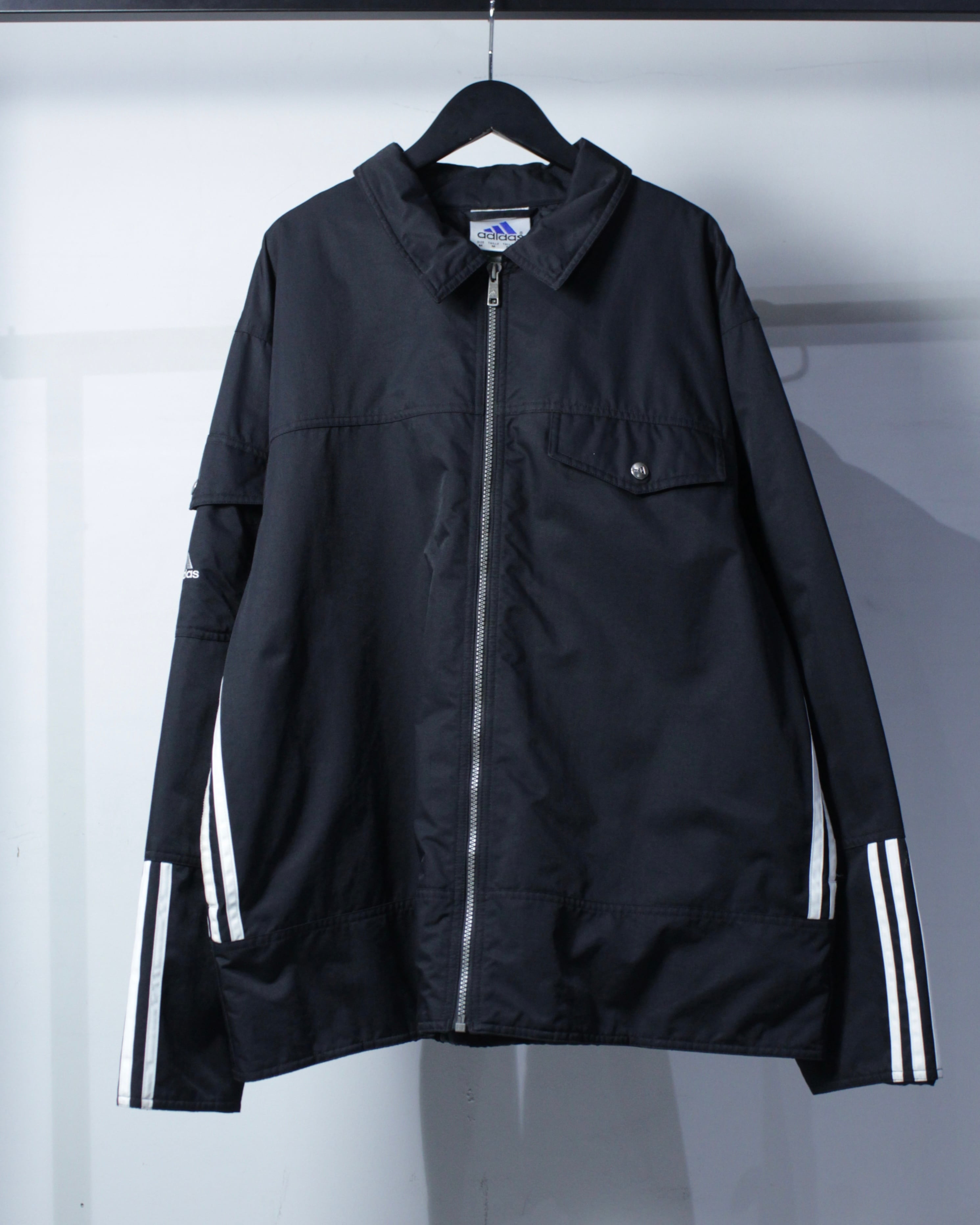 Caka BLACK】“adidas” Pocket Gimmick Vintage Zip Up Jacket | Caka
