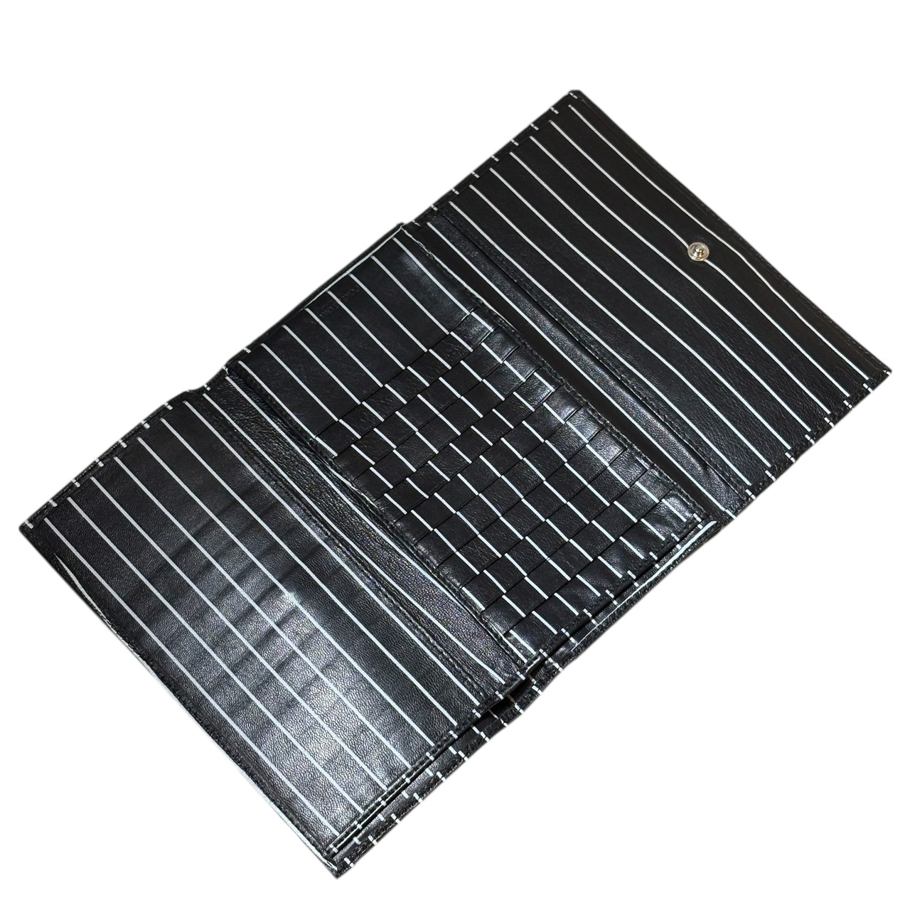 DOLCE&GABBANA stripe leather wallet