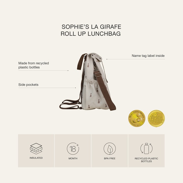 Roll up Lunch bag : Sophie La Girafe X Citron キリンのソフィ
