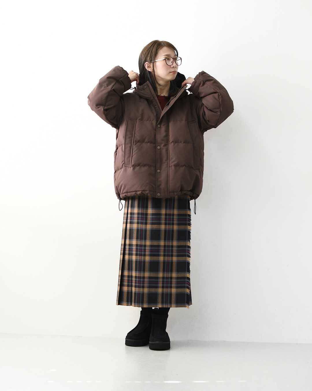 DANTON [ダントン] W DOWN HOODED JACKET [DT-A0008TPR] ポリエステル