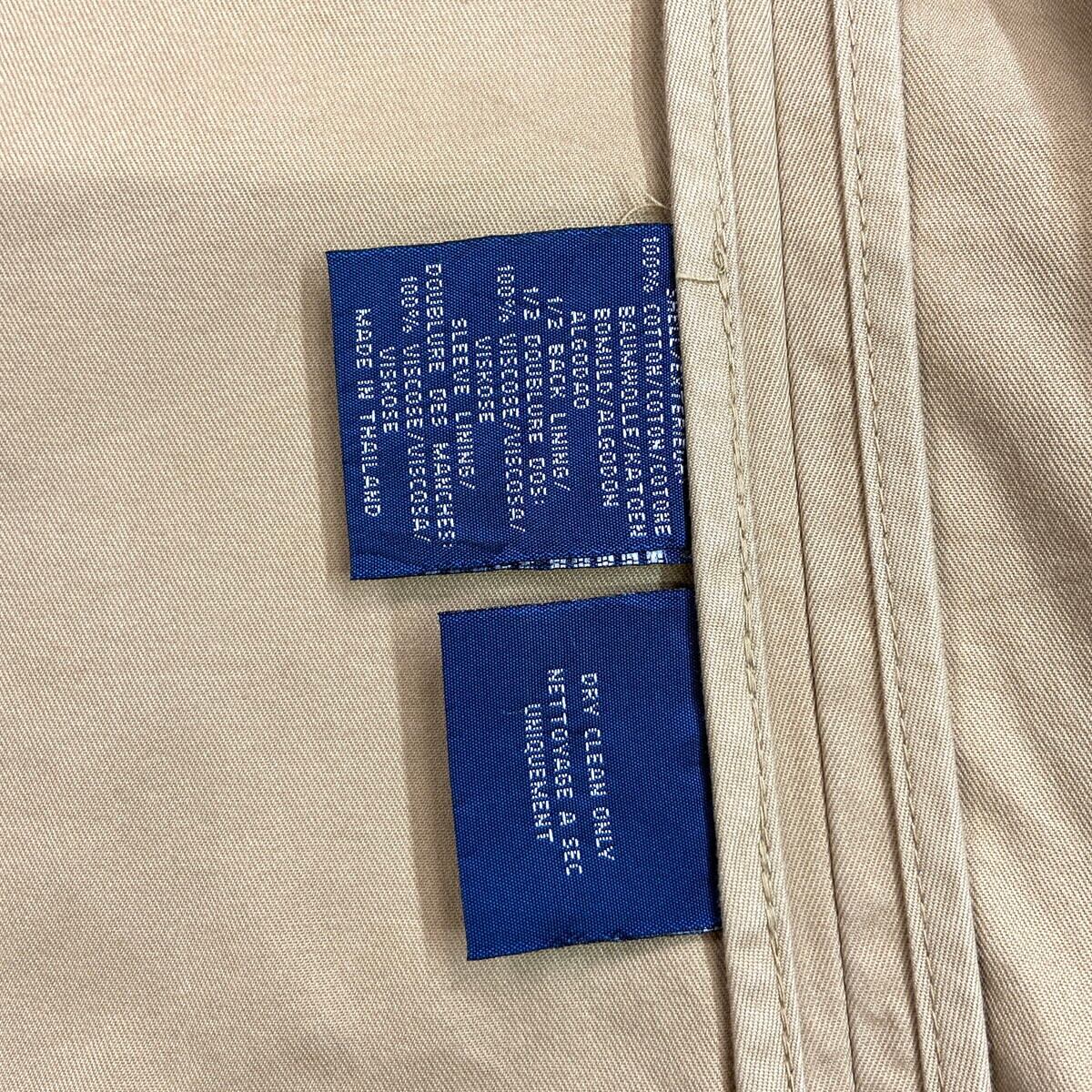 90's L ポロバイラルフローレン テーラードジャケット ベージュ パイピング 90年代 Polo by Ralph Lauren ポロバイラルフローレン コットン