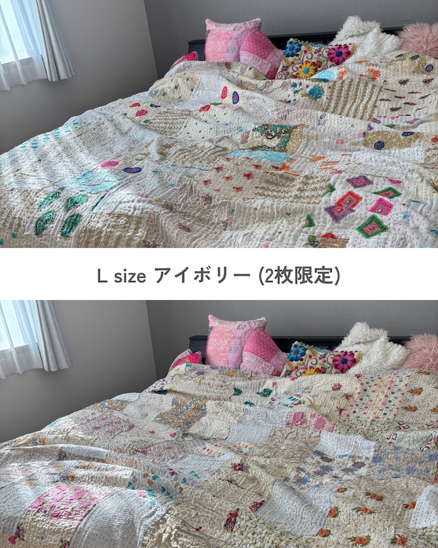 カンバディアキルト♡pastel blue single Sweet Garden カンバディアキルト専門店